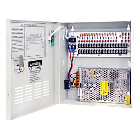 Accessories 12V DC, 18CH 20 Amp Power Box, PTC Fuse, UL listed CP1218-20A-UL